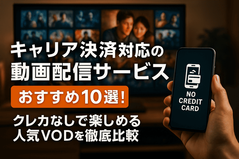 キャリア決済対応の動画配信サービスおすすめ10選！クレカなしで楽しめる人気VODを徹底比較